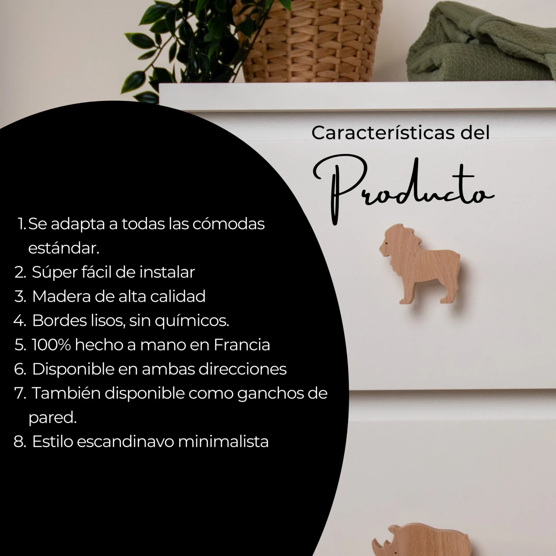 Tirador de cajón animales africanos - Imagen 3